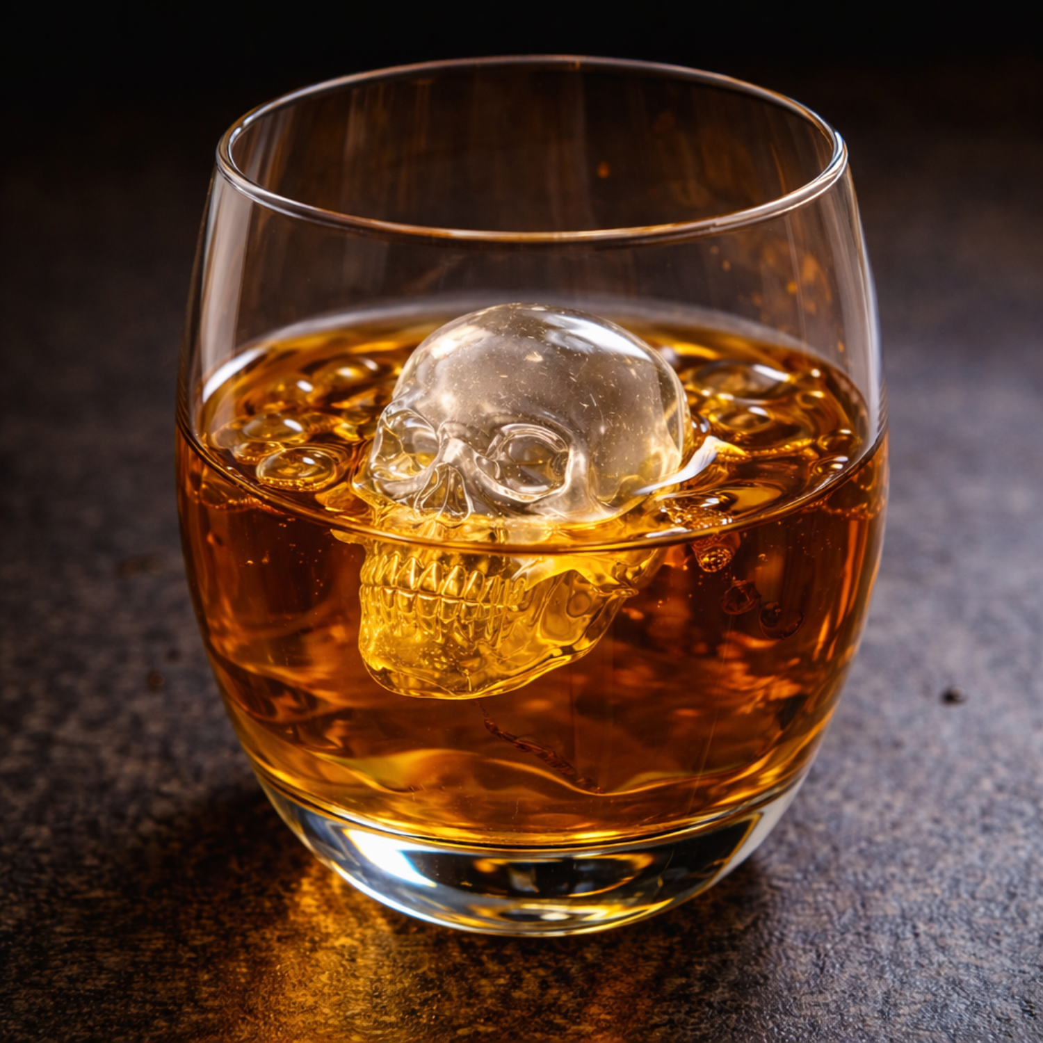 Skull Ice Cube Mold Tray - 3D Skull Ice Maker for Whiskey, Bourbon, Cocktails & Halloween Drinks