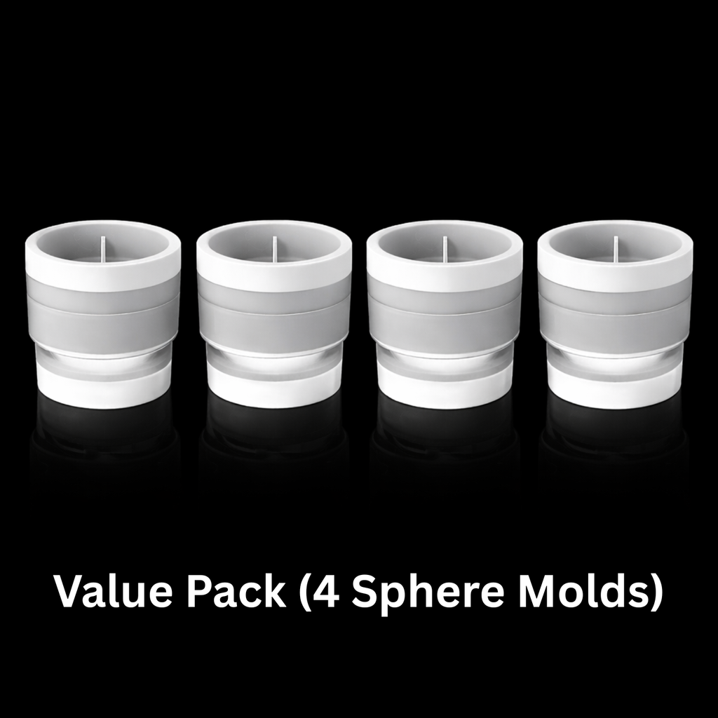 Large Sphere Ice Cube Mold Tray (6cm) – Easy-Release Round Ice Ball Maker for Whiskey, Bourbon, Cocktails & Iced Coffee