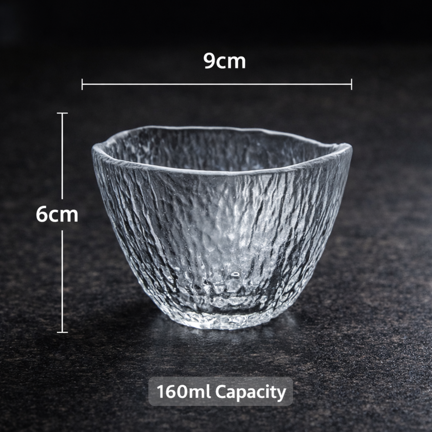 Japanese Hammered Whiskey Glass Tumbler (Lead-Free, Heat-Resistant) – Minimalist 160ml Cup for Bourbon, Scotch & Cocktails