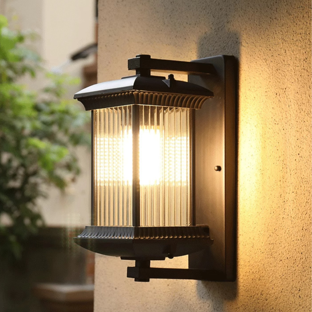 Retro Outdoor Wall Lamp – 16W Warm LED Aluminum Sconce, IP55 Waterproof (Coffee or Black)