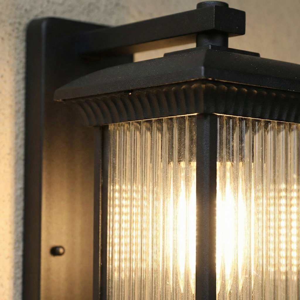 Retro Outdoor Wall Lamp – 16W Warm LED Aluminum Sconce, IP55 Waterproof (Coffee or Black)