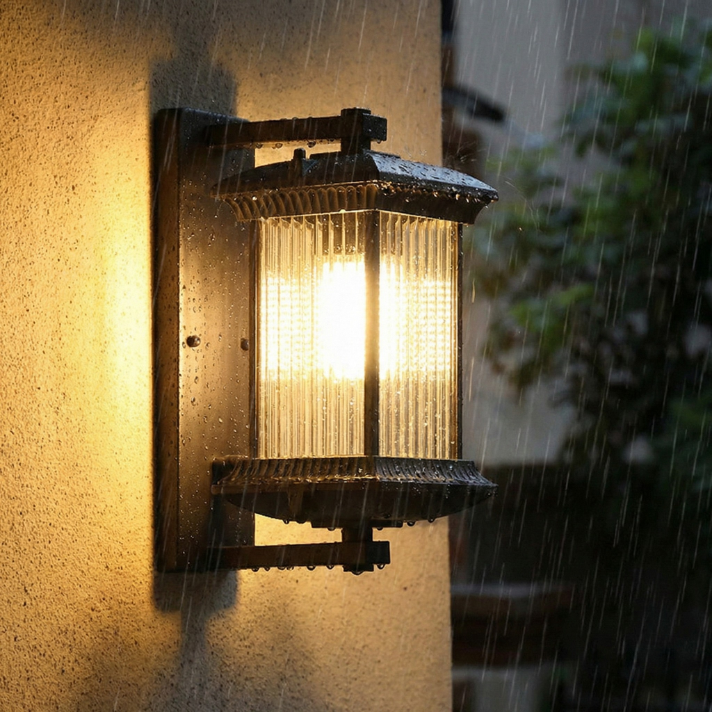 Retro Outdoor Wall Lamp – 16W Warm LED Aluminum Sconce, IP55 Waterproof (Coffee or Black)