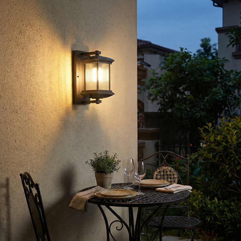 Retro Outdoor Wall Lamp – 16W Warm LED Aluminum Sconce, IP55 Waterproof (Coffee or Black)