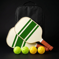 Heritage Edition Fiberglass Pickleball Paddle Set with Carry Bag & 4 Balls - Lightweight Matte Finish Training + Recreational Kit