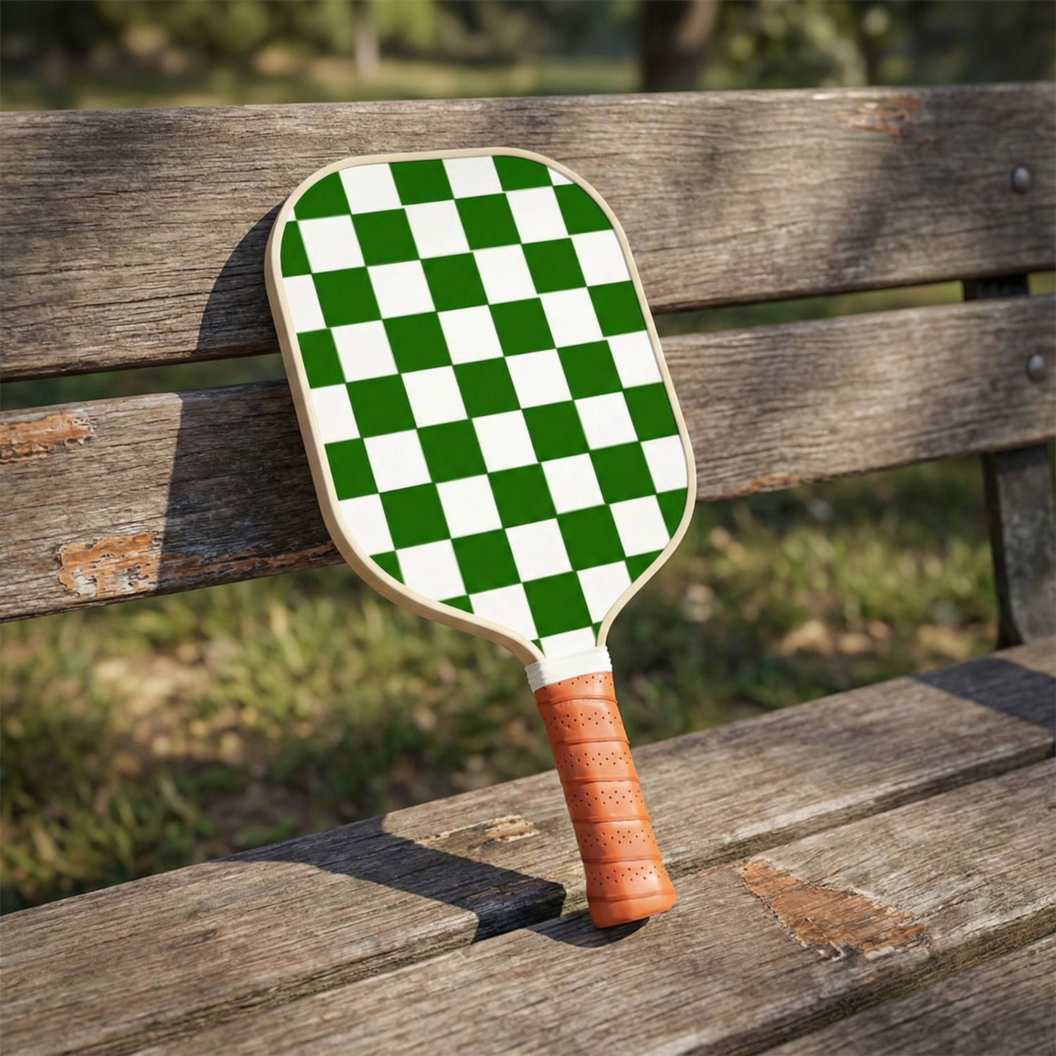 Checkered Fiberglass Pickleball Paddle Set with Carry Bag & 4 Balls - Lightweight Matte Finish Training + Recreational Kit