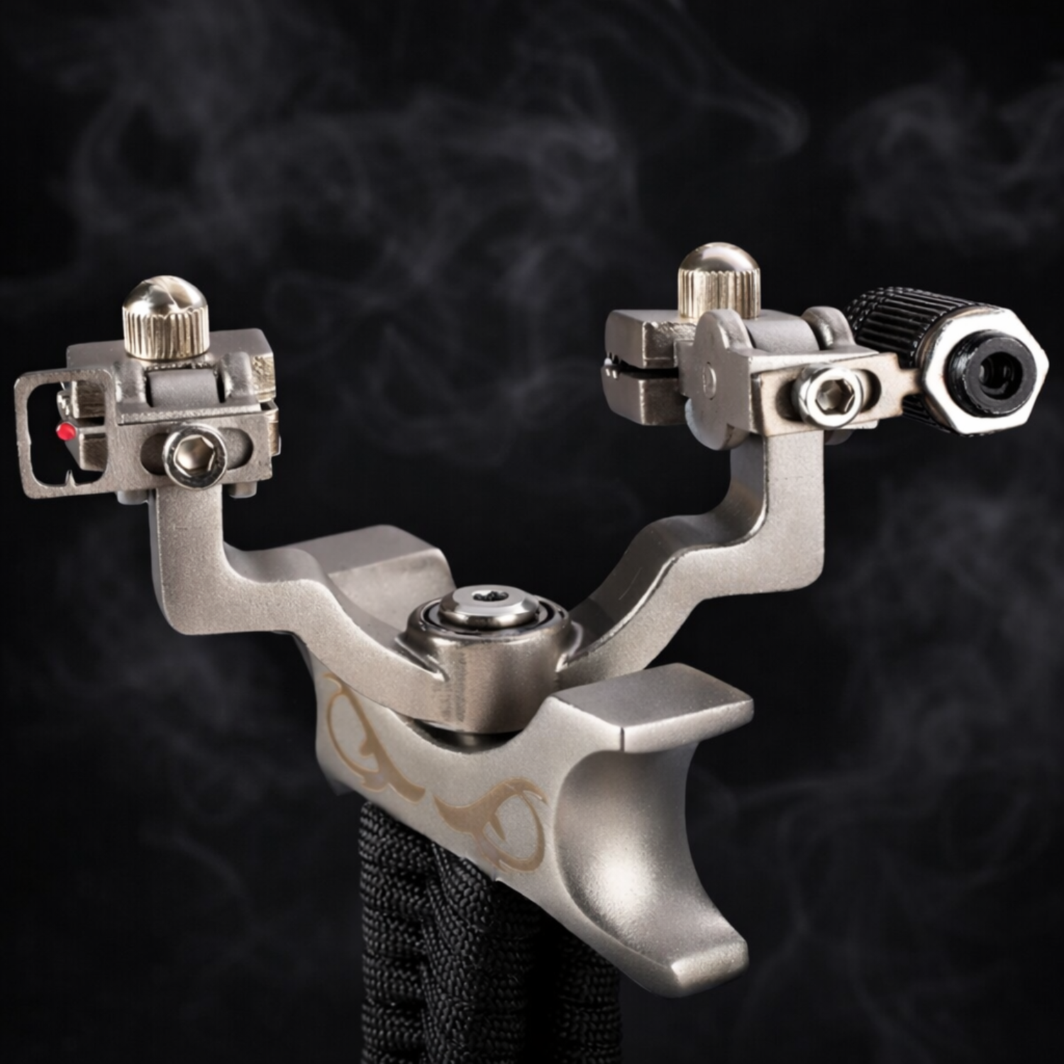 Premium Stainless Steel Slingshot Set with Laser Sight & Fiber Optic Aiming – 360° Rotating High-Precision Outdoor Targeting Kit
