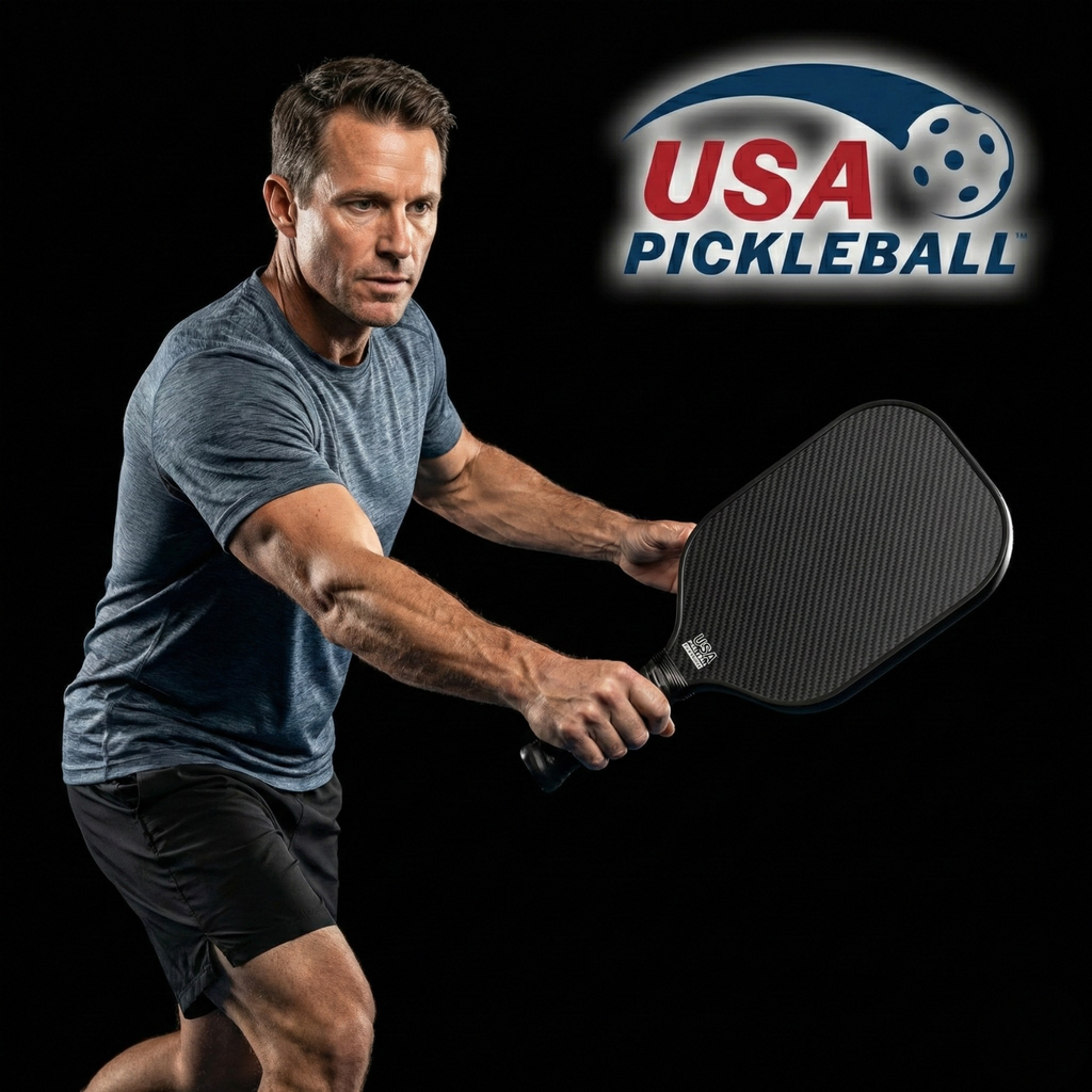 T700 Carbon Fiber Pickleball Paddle Set (16mm) | USAPA Approved + Travel Bag & 2 Balls (Stealth Black)
